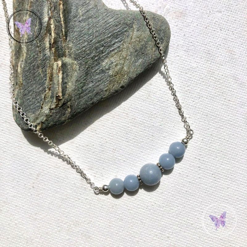 Angelite Bar Necklace